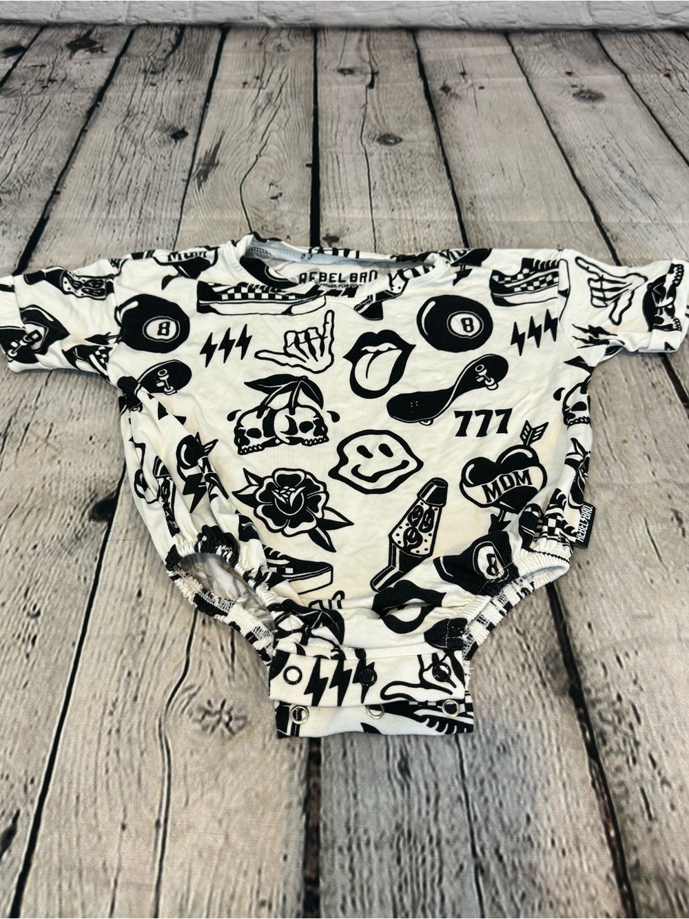 Rebel Bro Tattoo Pattern Bamboo Baby Bubble
